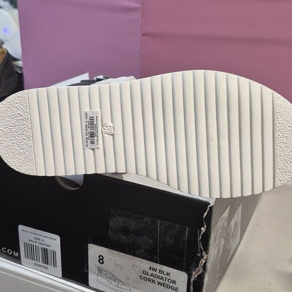 Torrid 8W 8 WIDE Black GLADIATOR LGladiator Sandal - New - Picture 8 of 9